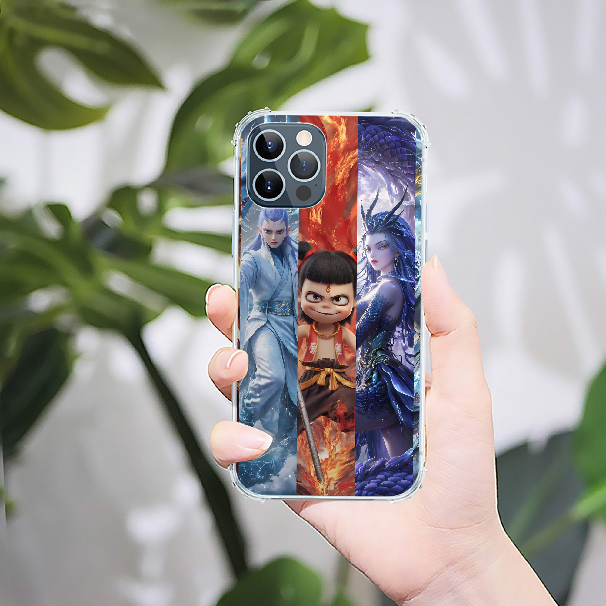 （画像用） Ne Zha 2 ナタ 魔童の大暴れ 【iPhone 12シリーズ対応】透明スマホケース（クリアソフトケース）
